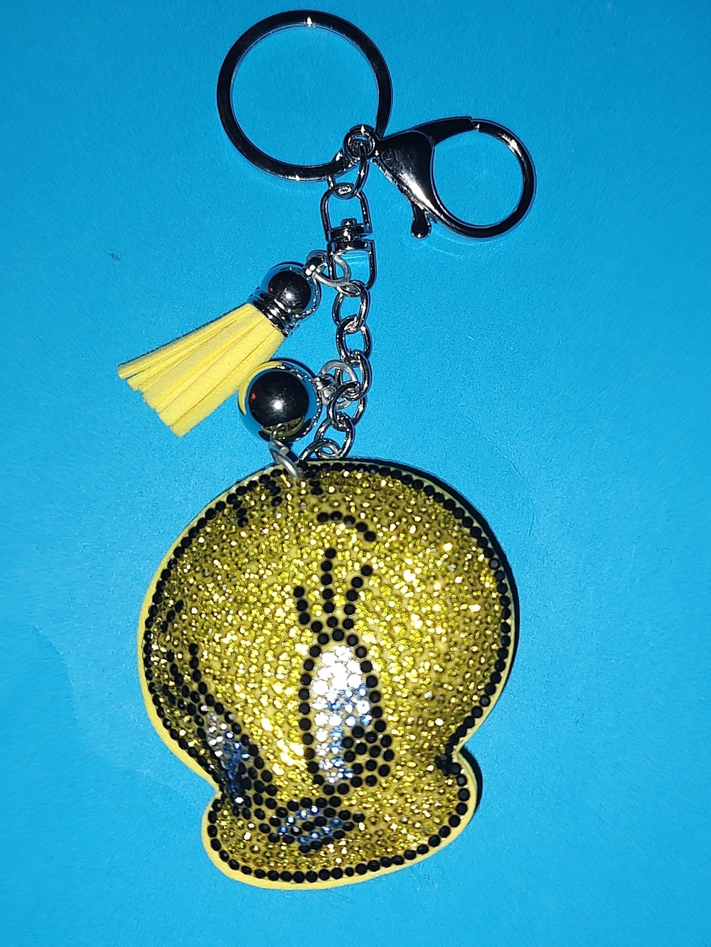 New! Rhinestone Tweety BirdTassel Keychain -